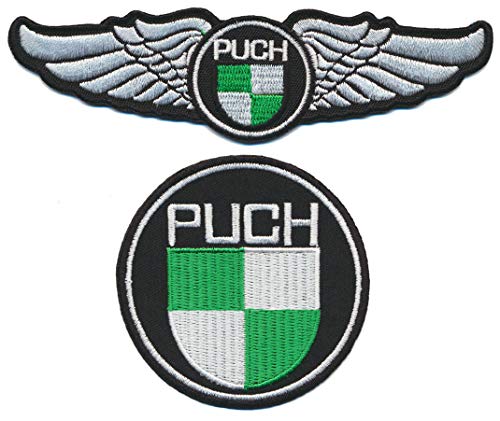 Puch Aufnäher Patches Bügelbild 2 Stück Mofa Mokick Motorrad Österreich von RG20