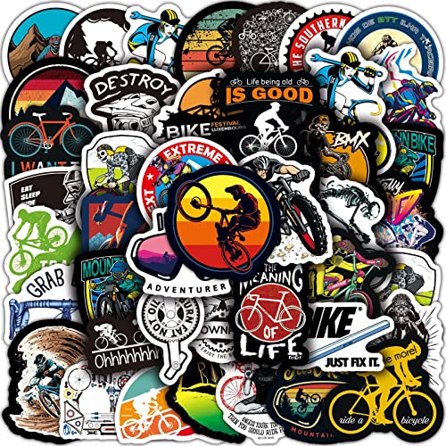 RGBEE Wasserfeste Aufkleber 100 Stück, Mountainbike Sticker Set für Laptop, Koffer, Helm, Motorrad, Skateboard, Snowboard, Auto, Fahrrad, Computer, MTB Aufkleber Decals für Teenager und Erwachsene von RGBEE