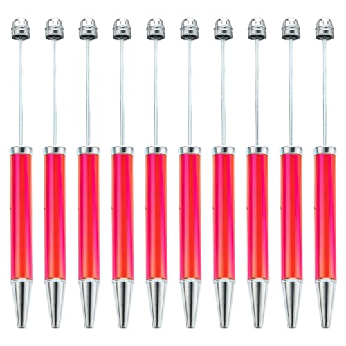 RGYBAO 10 Stück mehrfarbiger Perlenstift, glattes Schreiben, Perlenstift, 1,0 mm, Perlen-Kugelschreiber, Neuheit, Schreibwarenbedarf von RGYBAO