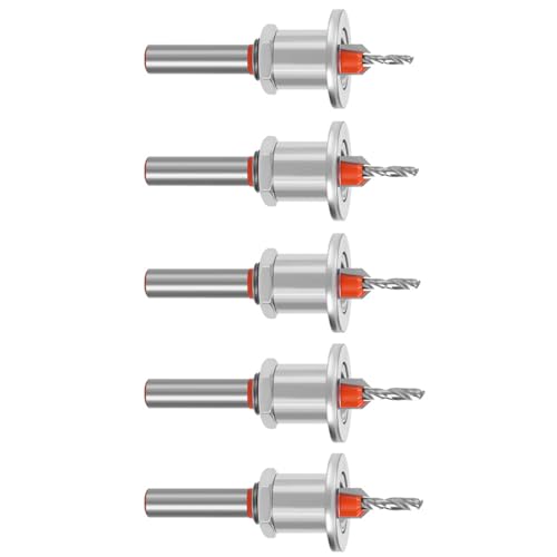 RGYBAO 5-teiliges verstellbares Kegelsenkerbohrer-Set, Hartlegierung, Endlochbohrer für Holzinstallation RGYBAO 5-teiliges verstellbares Kegelsenkerbohrer-Set, Hartlegierung, Endlochbohrer für Holzinstallation von RGYBAO