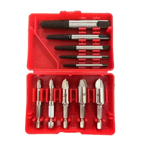 RGYBAO Drahtbruch-Entferner, Spiralbohrer-Set, konventionelle Spitze, Stahlbohrer, Holzwerkzeug-Set mit Box, 10 Stück RGYBAO Drahtbruch-Entferner, Spiralbohrer-Set, konventionelle Spitze, Stahlbohrer, Holzwerkzeug-Set mit Box, 10 Stück von RGYBAO