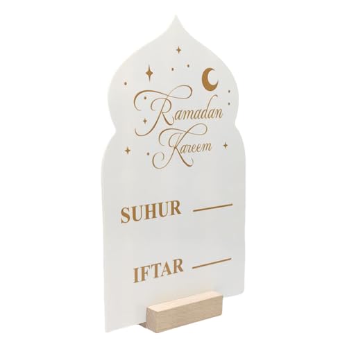 RGYBAO Festival Countdown Kalender Festival Dekorationen Holz Eid Mubaraks Kalender Desktop Ornament Dekorationen Festival von RGYBAO