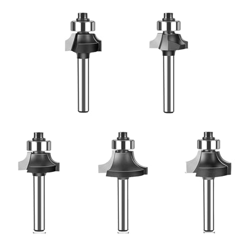 RGYBAO Runder Oberfräsen-Bit, 1/4-Zoll- oder 6-mm-Schaft, praktisches, hartlegiertes Holzbearbeitungswerkzeug für glatte Krempen RGYBAO Runder Oberfräsen-Bit, 1/4-Zoll- oder 6-mm-Schaft, praktisches, hartlegiertes Holzbearbeitungswerkzeug für glatte Krempen von RGYBAO