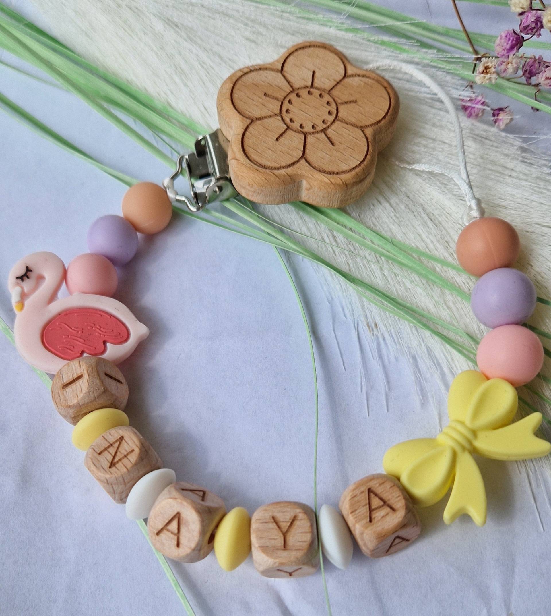 Personalisierte Schnullerkette| Aus Silikon Und Holz|Bpa Frei|Schadstofffrei| Aus Echtem Holz |Baby Geschenk| Geburt| Werdende Eltern| Liebe von RGdesignn