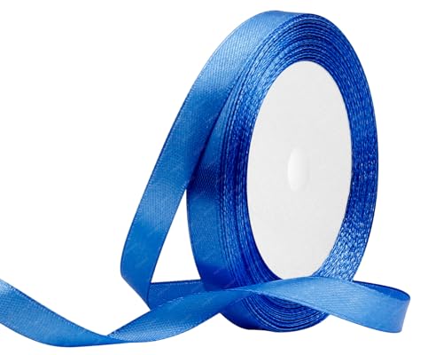 Blau Satinband 10mm x 22 Meters Stoffbänder für Geschenkverpackungen, Blumensträuße, Kunsthandwerk und Hochzeitsdekoration von RIBONIES