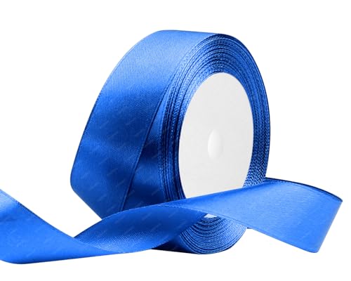 Blau Satinband 25mm x 22 Meters Stoffbänder für Geschenkverpackungen, Blumensträuße, Kunsthandwerk und Hochzeitsdekoration von RIBONIES