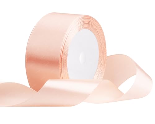 Champagner Rosa Satinband 40mm x 22 Meters Stoffbänder für Geschenkverpackungen, Blumensträuße, Kunsthandwerk und Hochzeitsdekoration von RIBONIES