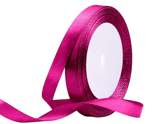 Fuchsia Satinband 10mm x 22 Meters Stoffbänder für Geschenkverpackungen, Blumensträuße, Kunsthandwerk und Hochzeitsdekoration von RIBONIES