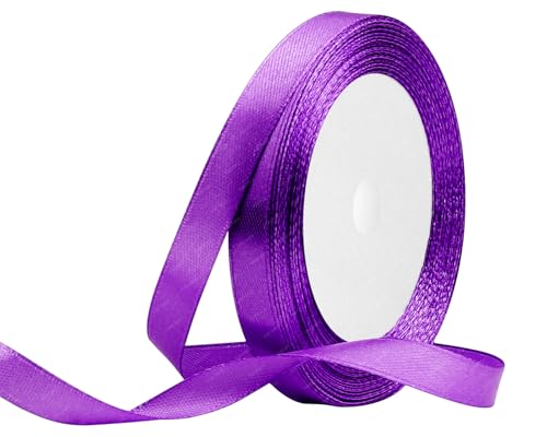 Lila Satinband 10mm x 22 Meters Stoffbänder für Geschenkverpackungen, Blumensträuße, Kunsthandwerk und Hochzeitsdekoration von RIBONIES