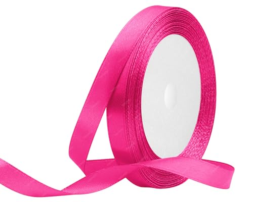 Magenta Satinband 10mm x 22 Meters Stoffbänder für Geschenkverpackungen, Blumensträuße, Kunsthandwerk und Hochzeitsdekoration von RIBONIES