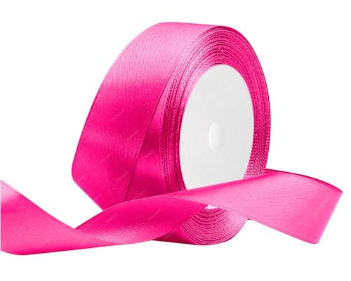 Magenta Satinband 25mm x 22 Meters Stoffbänder für Geschenkverpackungen, Blumensträuße, Kunsthandwerk und Hochzeitsdekoration von RIBONIES