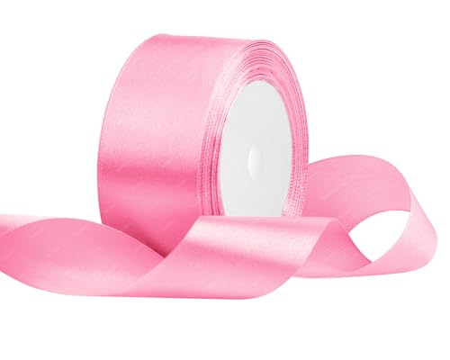 Rosa Satinband 40mm x 22 Meters Stoffbänder für Geschenkverpackungen, Blumensträuße, Kunsthandwerk und Hochzeitsdekoration von RIBONIES