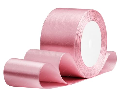 Roségold Satinband 50mm x 22 Meters Stoffbänder für Geschenkverpackungen, Blumensträuße, Kunsthandwerk und Hochzeitsdekoration von RIBONIES