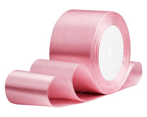 Roségold Satinband 50mm x 22 Meters Stoffbänder für Geschenkverpackungen, Blumensträuße, Kunsthandwerk und Hochzeitsdekoration von RIBONIES