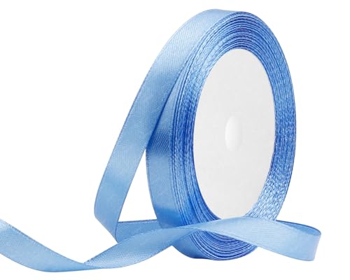 Seeblau Satinband 10mm x 22 Meters Stoffbänder für Geschenkverpackungen, Blumensträuße, Kunsthandwerk und Hochzeitsdekoration von RIBONIES