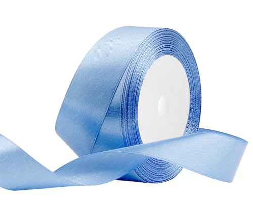 Seeblau Satinband 25mm x 22 Meters Stoffbänder für Geschenkverpackungen, Blumensträuße, Kunsthandwerk und Hochzeitsdekoration von RIBONIES