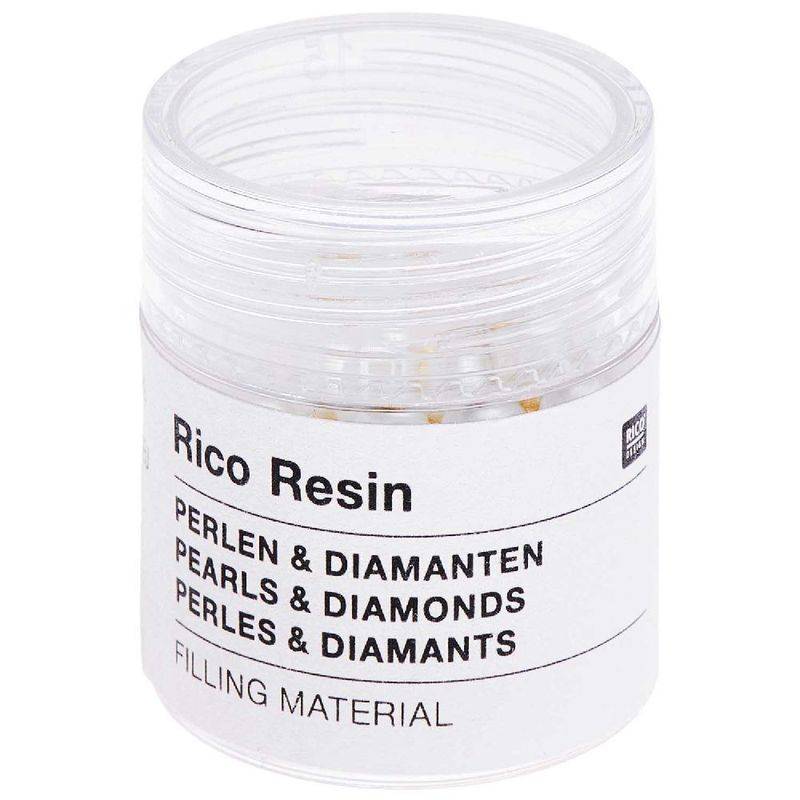 Füllmaterial Perlen, Diamanten Und Kügelchen Mix, Gold, 13,5G von RICO-Design tap