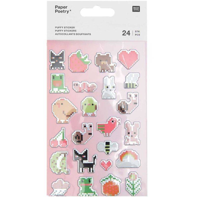 Puffy Sticker Futschikato, Pixel, 1 Blatt von RICO-Design tap