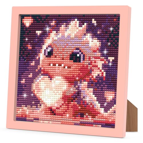 RICUVED Diamond Painting Mit Rahmen, 5D DIY Set Full -Drache Mosaikherstellung für Kinder Mädchen, Erwachsene, Diamant Bilder Arts Craft für Home Wand Decor 18x18 cm von RICUVED