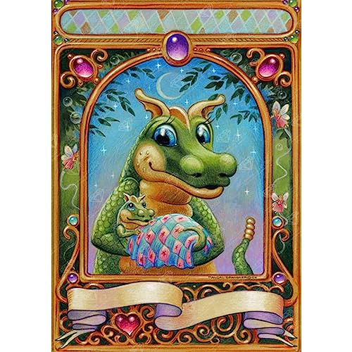 RICUVED Drache Diamond Painting Set,5D Diamant Painting Bilder Erwachsene Drache Drache Diamond Painting Kinder, Full Drill Diamond Art Tier Diamant Malerei Bilder Diamond Painting für Home 30x40cm von RICUVED