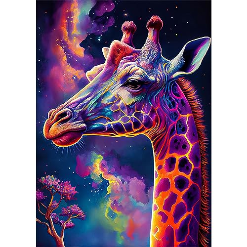 RICUVED Giraffe Diamond Painting Erwachsene, 5D Giraffe Diamant Painting Bilder Erwachsene, DIY Diamond Painting Bilder Tiere Diamant Malerei Set für Wanddekoration 30x40cm von RICUVED