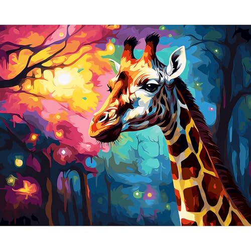 RICUVED Giraffe Malen nach Zahlen Erwachsene Anfänger -Tiere Malen nach Zahlen 40x50cm Leinwand ohne Rahmen, Acrylfarben, 3 Pinsel Aufhänger - Kreatives DIY-Ölgemälde-Kit RICUVED Giraffe Malen nach Zahlen Erwachsene Anfänger -Tiere Malen nach Zahlen 40x50cm Leinwand ohne Rahmen, Acrylfarben, 3 Pinsel Aufhänger - Kreatives DIY-Ölgemälde-Kit von RICUVED