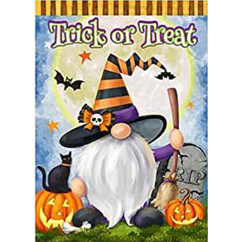 RICUVED Halloween Diamond Painting Bilder, 5D Gnomes Diamant Painting Bilder Erwachsene Diamant Malerei Bilder Set Full Drill Kürbis Diamond Painting Cross Stickerei Malerei Set 30x40cm von RICUVED