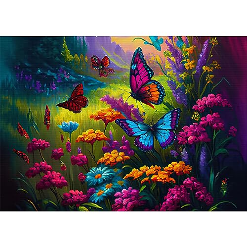 RICUVED Schmetterling Diamond Painting Bilder, 5D Tiere Diamant Painting Bilder Erwachsene Diamant Malerei Bilder Set Full Drill Diamond Painting Cross Stickerei Malerei Set 30x40cm von RICUVED