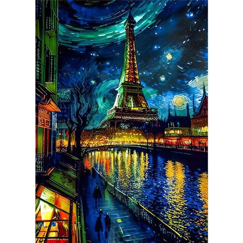 RICUVED Turm Diamond Painting Set,5D Diamant Painting Bilder Erwachsene Landschaft Diamond Painting Kinder, Full Drill Diamond Art Turm Stadt Diamant Malerei Bilder Diamond Painting für Dekor 30x40cm von RICUVED