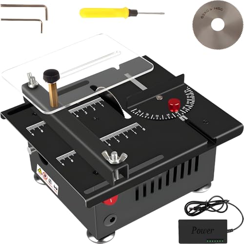 RIDEONMOP Mini Tischsäge, Multifunktionale Tischsäge für DIY Modellbau, Tragbare Einstellbare Schneiden Schleifen Gravieren Bohren All-in-One Maschine für Holz/PCB/Acryl/Kunststoff,Elevated a von RIDEONMOP