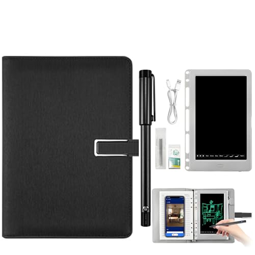 Syncify Digitales Skizzenbuch mit A5-Papier zum Ausradieren + 3 Ersatz-Nachfüllungen, Smart Syncify Pen Schreibtafel-Set, Smart Pen Notizbuch,Black b Syncify Digitales Skizzenbuch mit A5-Papier zum Ausradieren + 3 Ersatz-Nachfüllungen, Smart Syncify Pen Schreibtafel-Set, Smart Pen Notizbuch,Black b von RIDEONMOP