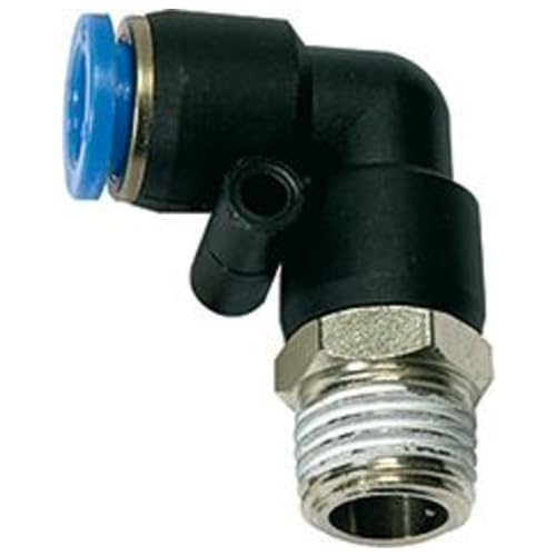 RIEGLER 109288-126.038-6 L-Steckverschraubung »Blaue Serie«, drehbar, R 3/8 außen, Ø 6 mm, 1Stk von Riegler