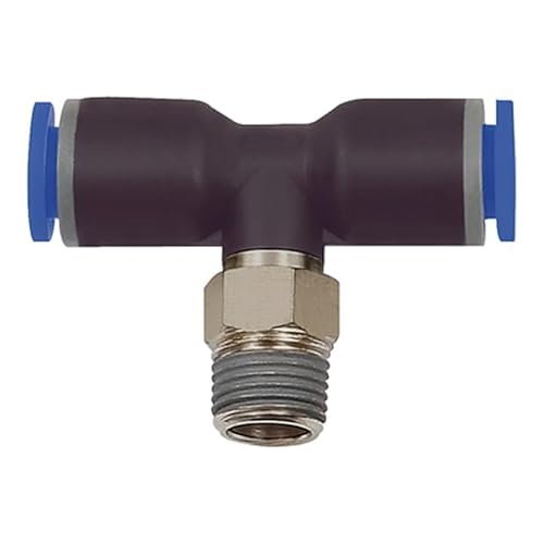 RIEGLER 135648-132.038-14 T-Steckverschraubung »Blaue Serie«, drehbar, R 3/8 außen Ø 14 mm, 1Stk von Riegler