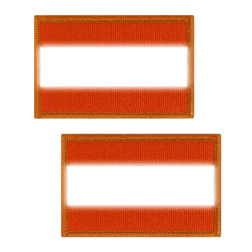 RIIEBBQ 2 Stück Reflektierende Patches Klett Reflektierende Sicherheitsflicken Reflektor Patch Klett Leuchtend Sicherheitspatch mit Klettverschluss Reflektierender Aufnäher für Nachtsport -Orange von RIIEBBQ