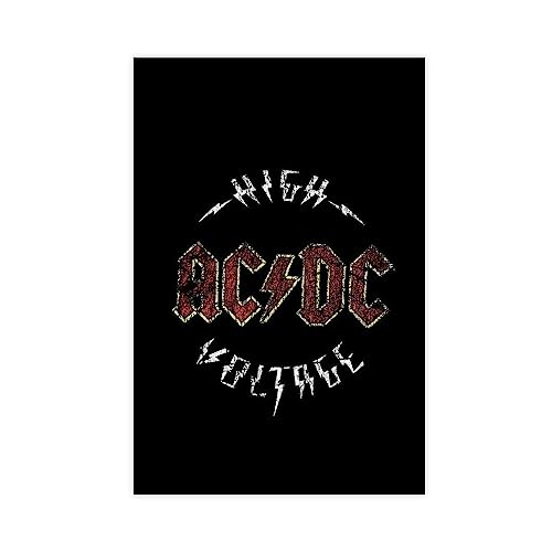 RIKCAT ACDC Leinwand-Poster, Wandkunst, Dekordruck, Bild, Gemälde für Wohnzimmer, Schlafzimmer, Dekoration, ungerahmt, 30 x 45 cm von RIKCAT