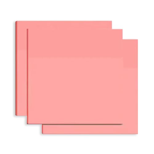 RINGGLO 150 Stück transparente Haftnotizen, zartrosa, selbstklebende Notizblöcke, selbstklebende Notizen für Bürolieferanten, Zuhause, Notizbuch,B von RINGGLO