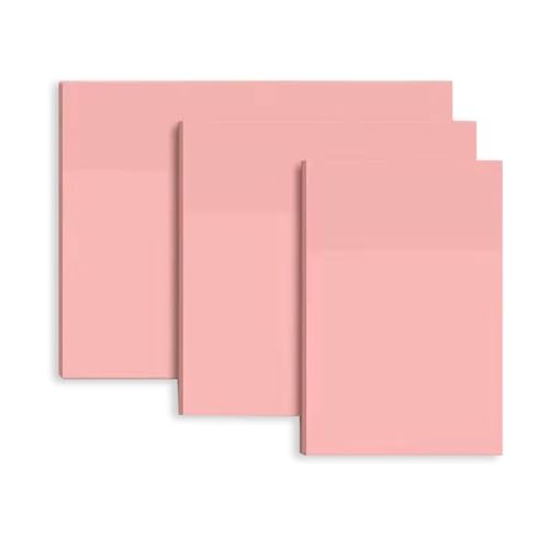 RINGGLO 150 Stück transparente Haftnotizen, zartrosa, selbstklebende Notizblöcke, selbstklebende Notizen für Bürolieferanten, Zuhause, Notizbuch,D von RINGGLO