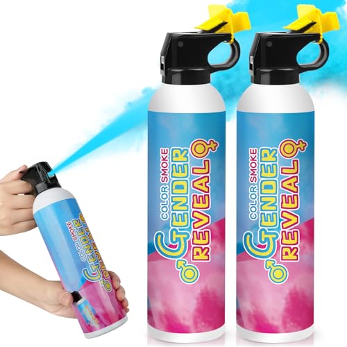 RISEMART Pulver-Feuerlöscher Gender Reveal Konfetti Kanone Poppers, Gender Reveal Rauchbombe 100% biologisch abbaubar für Gender Reveal Dekorationen (2 Stück, Blau) von RISEMART