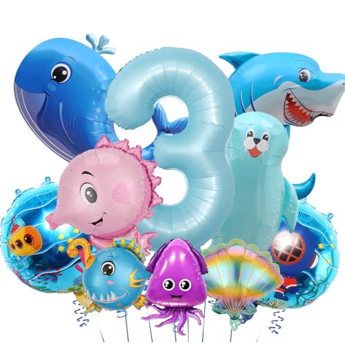 Ballons Geburtstagsparty Numerisch Party Deko Folie Ballons Party Dekorationen Thema Party Zubehör 3 Jahre Geburtstag Ballon Set Geeignet für Geburtstagsfeier der Kinder von RIUAHST