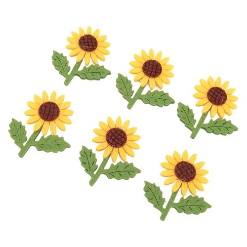 18 Stück Sonnenblumen-Filz-Patch, 3D-handgefertigte Lebendige Blumen-Patches, Kleidung, Taschen, Haarspangen, Broschen, Zum Basteln von RIZGHWOY