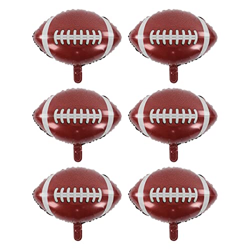 6 Stück Aluminium-Sportballons, 53 X 51 Cm Große Fußballbälle für Mädchen, Jungen, Fußball-Party-Dekorationszubehör von RIZGHWOY