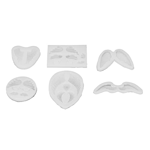 6 Stück Silikon-Backformen, Transparente Engelsflügelform, Pralinenformen, Harzformen-Set Zum Backen, Basteln von RIZGHWOY