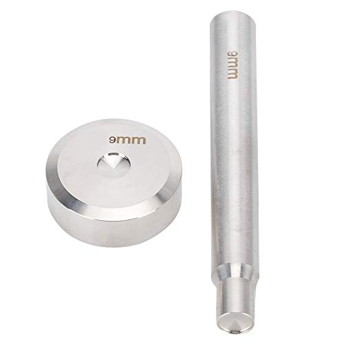 9mm Edelstahl Doppelseitiges Nietpunsch-Set-Werkzeug für Lederfahrzeuge mit Langem Griff, Basis und Montagestange für Fachleute und Hobbyisten 9mm Edelstahl Doppelseitiges Nietpunsch-Set-Werkzeug für Lederfahrzeuge mit Langem Griff, Basis und Montagestange für Fachleute und Hobbyisten von RIZGHWOY
