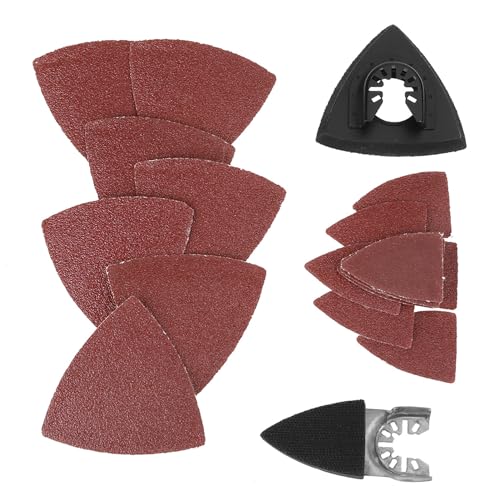 Schleifkit Oszillierende Multi -Werkzeug für - 82pcs Sandpads -Set - Wearresistant und - für, Ideal für zu Hause - Holz, Kunststoff, Weiches Metall von RIZGHWOY