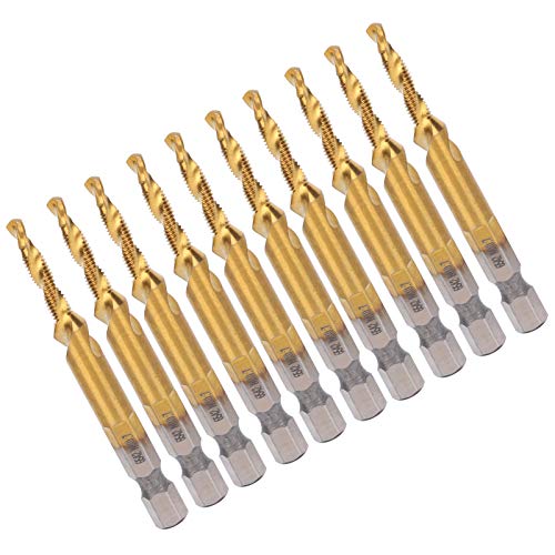 Vielseitig 10pcs M4 HSS Schraubhahn -Tap -Kit Hochgeschwindigkeit Stahl Hex Shank Tippwerkzeuge für Kohlenstoffstahl Kupfer Aluminium Magnesiumlegierungen Vielseitig 10pcs M4 HSS Schraubhahn -Tap -Kit Hochgeschwindigkeit Stahl Hex Shank Tippwerkzeuge für Kohlenstoffstahl Kupfer Aluminium Magnesiumlegierungen von RIZGHWOY