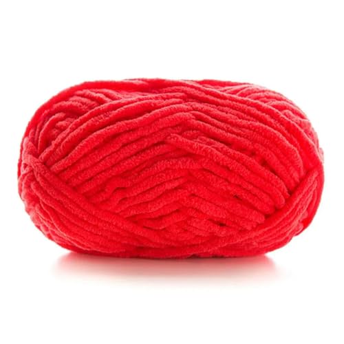 RJDJTTBD 1 Stück 50 g dickes Samtgarn, handgefertigt, DIY-Strickgarn, Linie, Schal, Mütze, weiches Chenille-Garn zum Stricken von RJDJTTBD