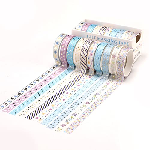 RJDJTTBD 20 Rollen schmales Washi-Tape-Geschenkbox-Set, 8 mm breit (2 m lang), niedliches dekoratives Klebeband für Scrapbooking, Bullet Journals, Planerbedarf, DIY-Kunst und Handwerk, Junk Journal, von RJDJTTBD