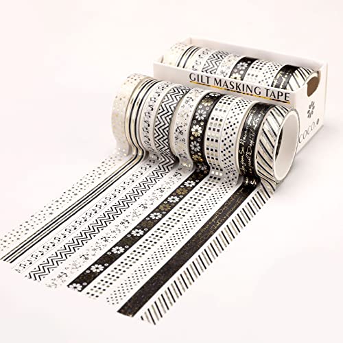 RJDJTTBD 20 Rollen schmales Washi-Tape-Geschenkbox-Set, 8 mm breit (2 m lang), niedliches dekoratives Klebeband für Scrapbooking, Bullet Journals, Planerbedarf, DIY-Kunst und Handwerk, Junk Journal, von RJDJTTBD