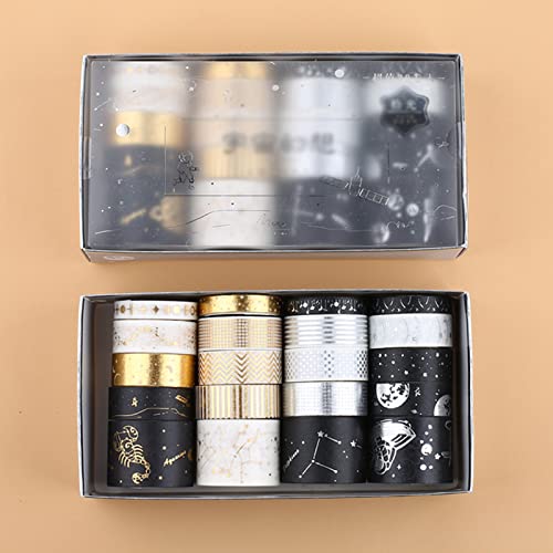 RJDJTTBD 20 Rollen schmales Washi-Tape-Geschenkbox-Set, dekorative Klebebänder für Scrapbooking, DIY-Kunst und Handwerk, Bullet Journal, Planer, Junk Journal, Geschenkverpackung, B von RJDJTTBD