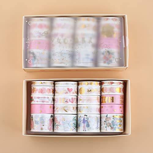 RJDJTTBD 20 Rollen schmales Washi-Tape-Geschenkbox-Set, dekorative Klebebänder für Scrapbooking, DIY-Kunsthandwerk, Bullet Journal, Planer, Junk Journal, Geschenkverpackung, C von RJDJTTBD